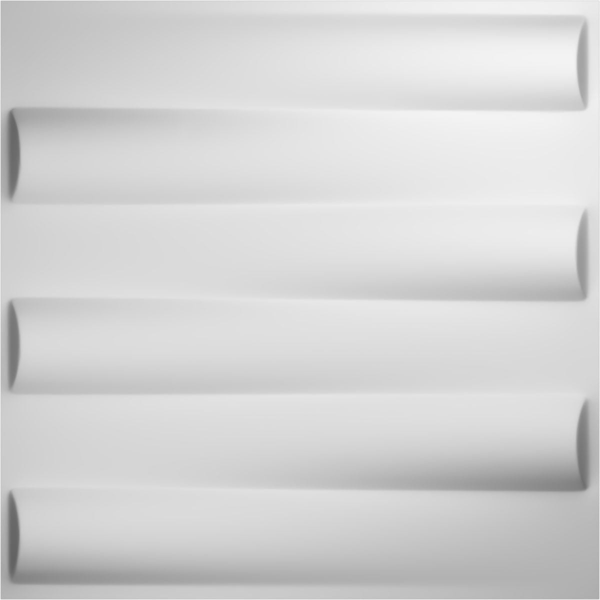 White Textured PVC 3D Decorative Wall Panel 19 5/8" x 19 5/8"