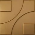 thumbnail image 1 of Ekena Millwork 19 5/8"W x 19 5/8"H Nestor EnduraWall Decorative 3D Wall Panel, Bright Coat Gold (12-Pack for 32.04 Sq. Ft.), 1 of 6