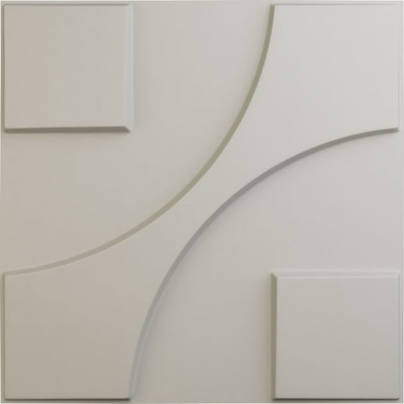 Ekena Millwork 19 5/8"W x 19 5/8"H Nestor EnduraWall Decorative 3D Wall Panel, UltraCover Satin Blossom White (12-Pack for 32.04 Sq. Ft.)