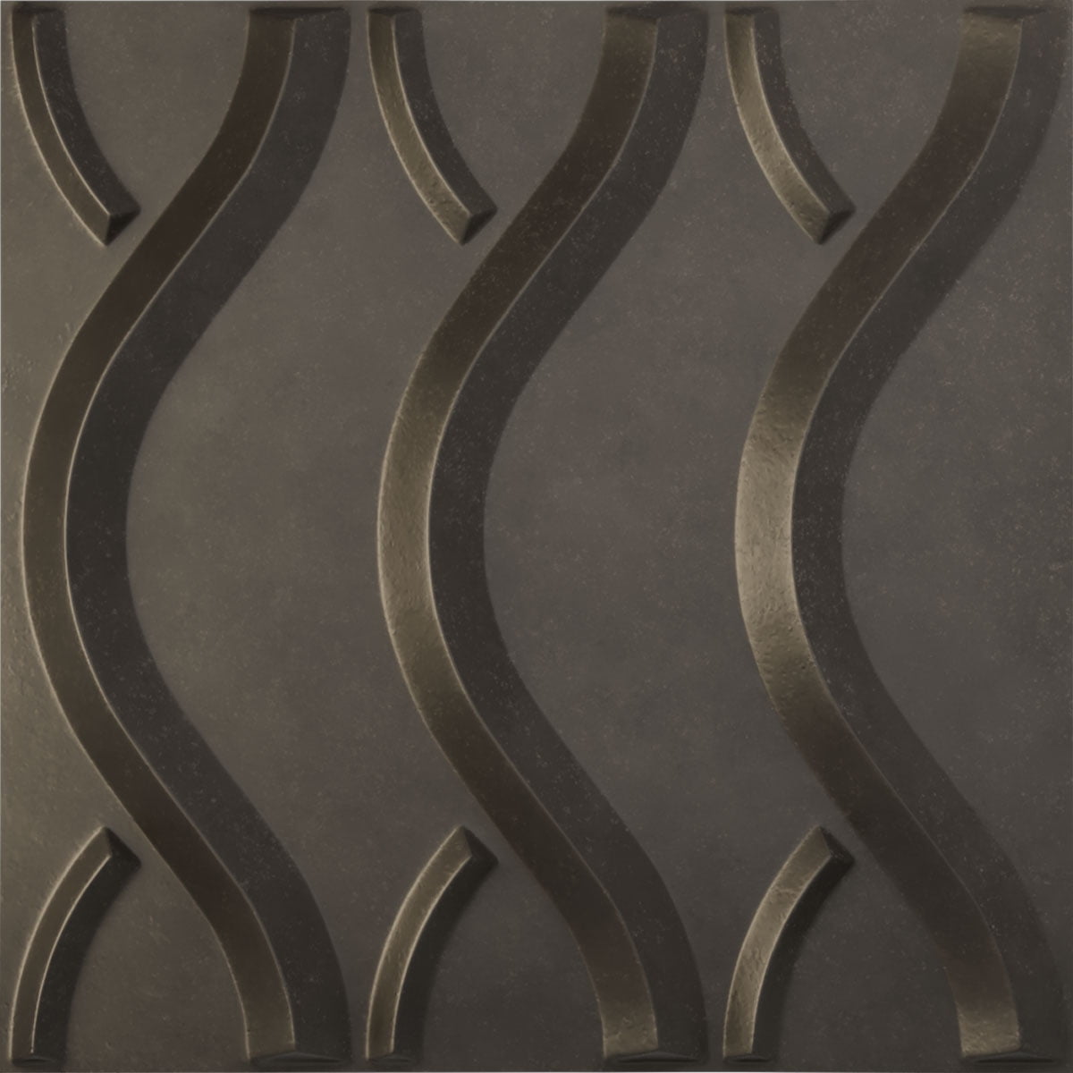 Ekena Millwork 19 5/8"W x 19 5/8"H Nexus EnduraWall Decorative 3D Wall Panel, Universal Aged Metallic Weathered Steel (Covers 2.67 Sq. Ft.)