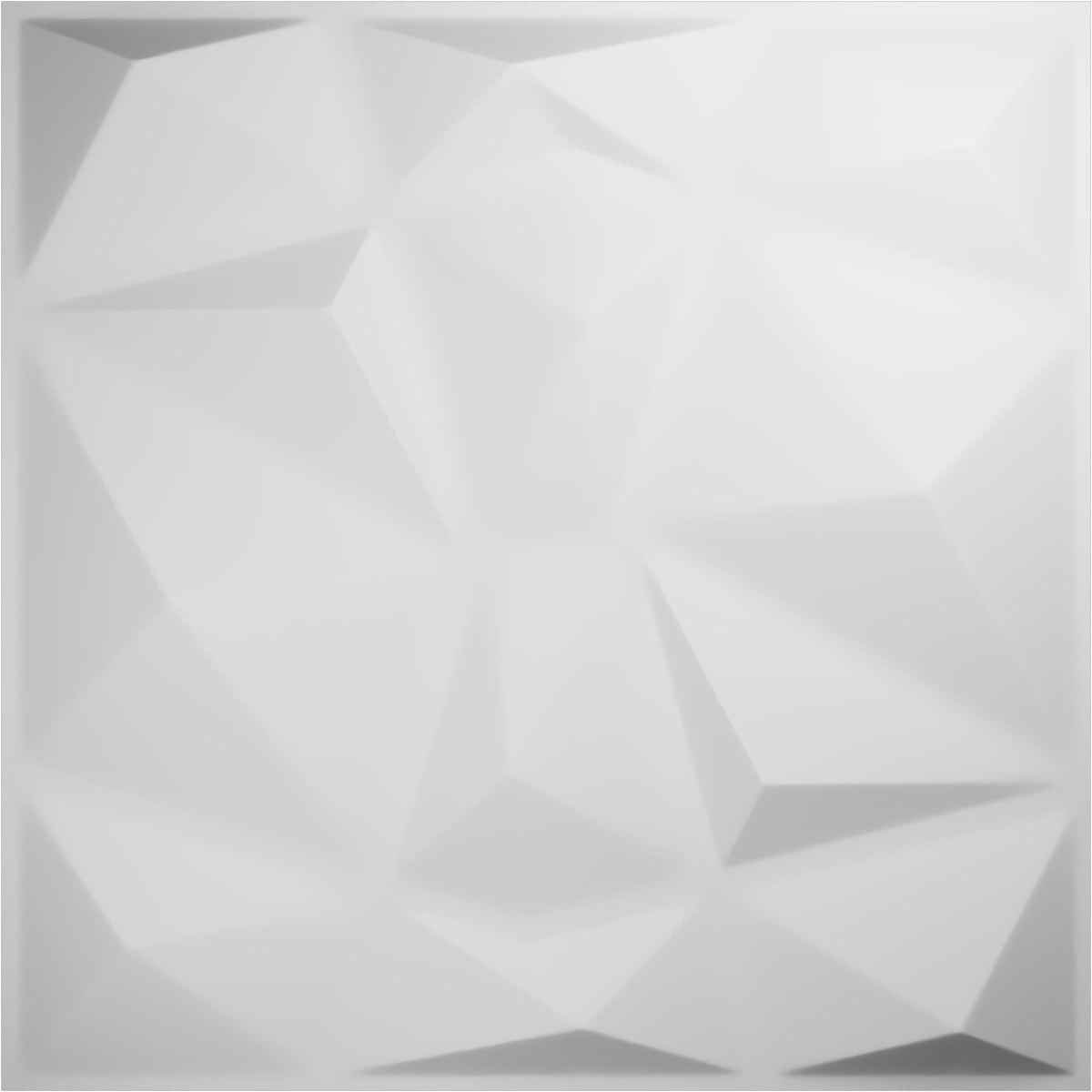White Textured 3D PVC Wall Panels, 19.63" x 19.63", 10-Pack