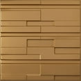 thumbnail image 1 of Ekena Millwork 19 5/8"W x 19 5/8"H Offset Brick EnduraWall Decorative 3D Wall Panel, Bright Coat Gold (12-Pack for 32.04 Sq. Ft.), 1 of 6