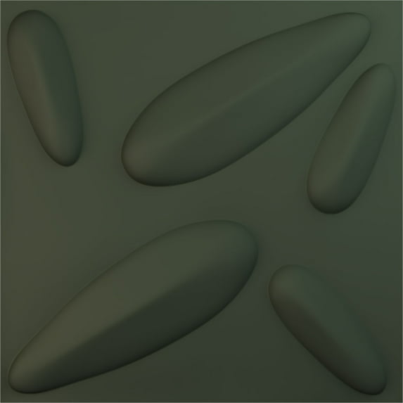 Ekena Millwork 19 5/8"W x 19 5/8"H Petal EnduraWall Decorative 3D Wall Panel, UltraCover Satin Hunt Club Green (Covers 2.67 Sq. Ft.)