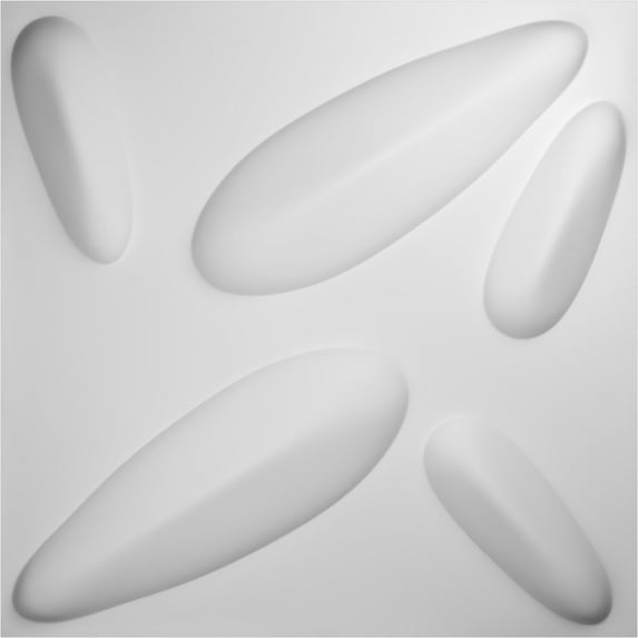 Ekena Millwork 19 5/8"W x 19 5/8"H Petal EnduraWall Decorative 3D Wall Panel, White, (50-Pack for 133.73 Sq. Ft.)