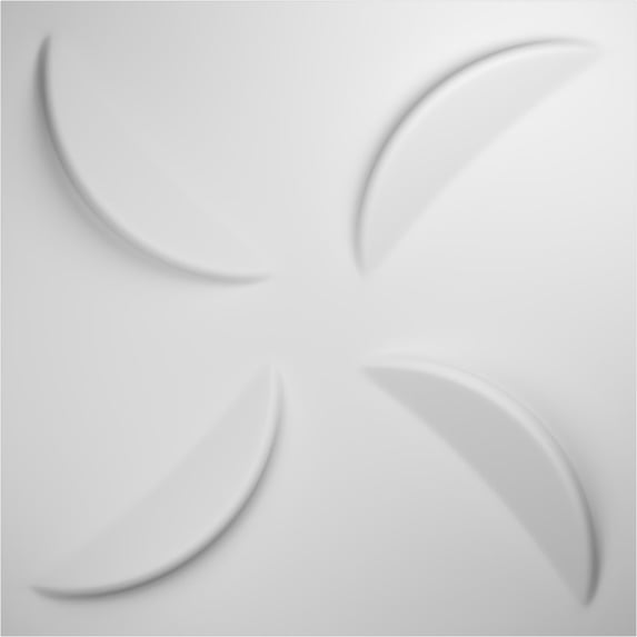Ekena Millwork 19 5/8"W x 19 5/8"H Pinwheel EnduraWall Decorative 3D Wall Panel (12-Pack for 32.1 Sq. Ft.)