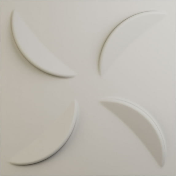 Ekena Millwork 19 5/8"W x 19 5/8"H Pinwheel EnduraWall Decorative 3D Wall Panel, UltraCover Satin Blossom White (Covers 2.67 Sq. Ft.)