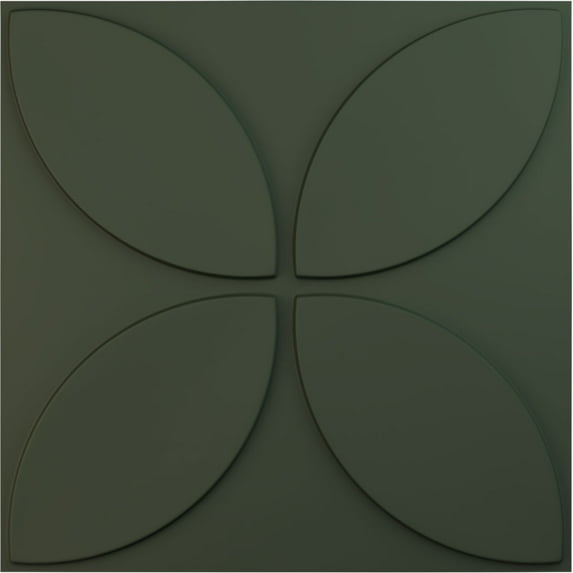 Ekena Millwork 19 5/8"W x 19 5/8"H Primrose EnduraWall Decorative 3D Wall Panel, UltraCover Satin Hunt Club Green (Covers 2.67 Sq. Ft.)