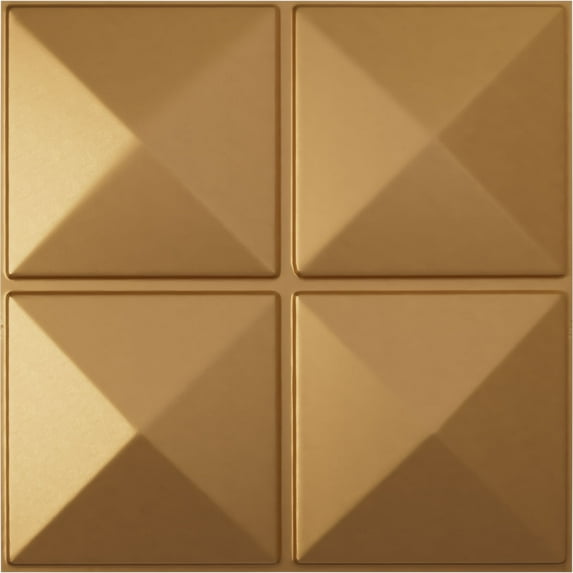 Ekena Millwork 19 5/8"W x 19 5/8"H Richmond EnduraWall Decorative 3D Wall Panel, Bright Coat Gold (Covers 2.67 Sq. Ft.)
