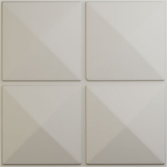 Ekena Millwork 19 5/8"W x 19 5/8"H Richmond EnduraWall Decorative 3D Wall Panel, UltraCover Satin Blossom White (Covers 2.67 Sq. Ft.)