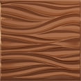 thumbnail image 1 of Ekena Millwork 19 5/8"W x 19 5/8"H Ripple EnduraWall Decorative 3D Wall Panel, Bright Coat Copper (12-Pack for 32.04 Sq. Ft.), 1 of 6