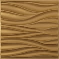 thumbnail image 1 of Ekena Millwork 19 5/8"W x 19 5/8"H Ripple EnduraWall Decorative 3D Wall Panel, Bright Coat Gold (Covers 2.67 Sq. Ft.), 1 of 6