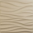thumbnail image 1 of Ekena Millwork 19 5/8"W x 19 5/8"H Ripple EnduraWall Decorative 3D Wall Panel, UltraCover Satin Smokey Beige (Covers 2.67 Sq. Ft.), 1 of 6