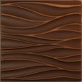 thumbnail image 1 of Ekena Millwork 19 5/8"W x 19 5/8"H Ripple EnduraWall Decorative 3D Wall Panel, Universal Aged Metallic Rust (Covers 2.67 Sq. Ft.), 1 of 6