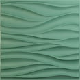 thumbnail image 1 of Ekena Millwork 19 5/8"W x 19 5/8"H Ripple EnduraWall Decorative 3D Wall Panel, Universal Pearl Metallic Sea Mist (Covers 2.67 Sq. Ft.), 1 of 6