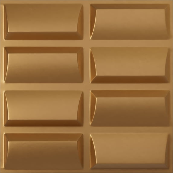 Ekena Millwork 19 5/8"W x 19 5/8"H Robin EnduraWall Decorative 3D Wall Panel, Bright Coat Gold (Covers 2.67 Sq. Ft.)