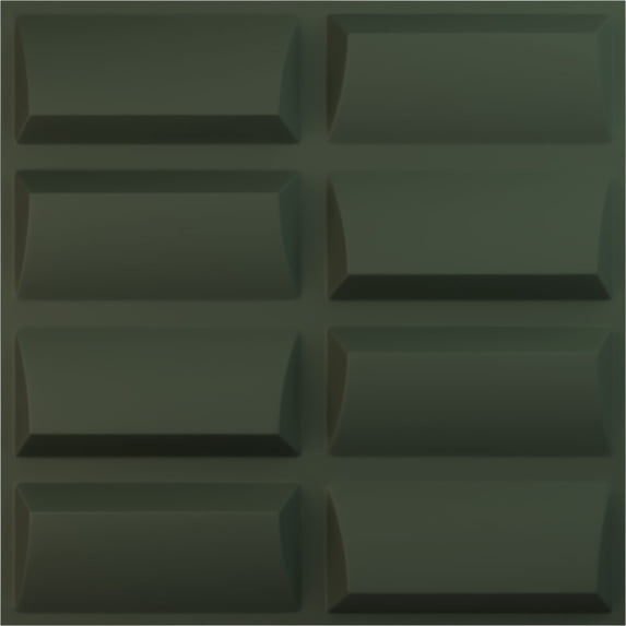 Ekena Millwork 19 5/8"W x 19 5/8"H Robin EnduraWall Decorative 3D Wall Panel, UltraCover Satin Hunt Club Green (Covers 2.67 Sq. Ft.)