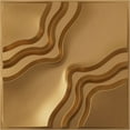 thumbnail image 1 of Ekena Millwork 19 5/8"W x 19 5/8"H Rogue EnduraWall Decorative 3D Wall Panel, Bright Coat Gold (Covers 2.67 Sq. Ft.), 1 of 6