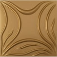 thumbnail image 1 of Ekena Millwork 19 5/8"W x 19 5/8"H Savannah EnduraWall Decorative 3D Wall Panel, Bright Coat Gold (Covers 2.67 Sq. Ft.), 1 of 6