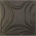 thumbnail image 1 of Ekena Millwork 19 5/8"W x 19 5/8"H Savannah EnduraWall Decorative 3D Wall Panel, Universal Aged Metallic Weathered Steel (12-Pack for 32.04 Sq. Ft.), 1 of 6