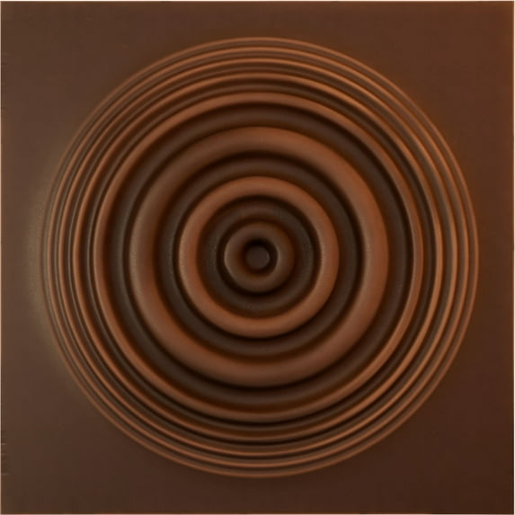 Ekena Millwork 19 5/8"W x 19 5/8"H Shallows EnduraWall Decorative 3D Wall Panel, Universal Aged Metallic Rust (Covers 2.67 Sq. Ft.)