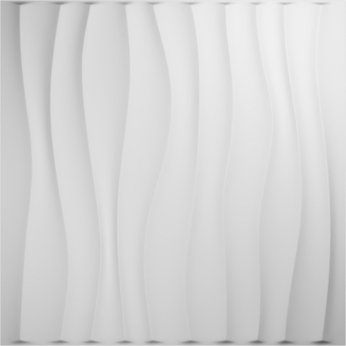 White Textured 3D PVC Wall Panels 19.63" x 19.63" (10-Pack)