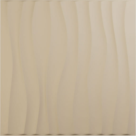 Ekena Millwork 19 5/8"W x 19 5/8"H Shoreline EnduraWall Decorative 3D Wall Panel, UltraCover Satin Smokey Beige (12-Pack for 32.04 Sq. Ft.)