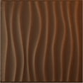 thumbnail image 1 of Ekena Millwork 19 5/8"W x 19 5/8"H Shoreline EnduraWall Decorative 3D Wall Panel, Universal Aged Metallic Rust (Covers 2.67 Sq. Ft.), 1 of 6