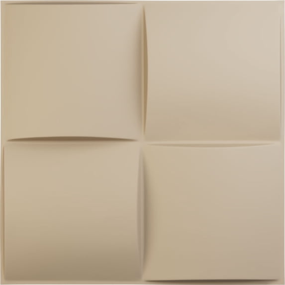 Ekena Millwork 19 5/8"W x 19 5/8"H Smith EnduraWall Decorative 3D Wall Panel, UltraCover Satin Smokey Beige (Covers 2.67 Sq. Ft.)
