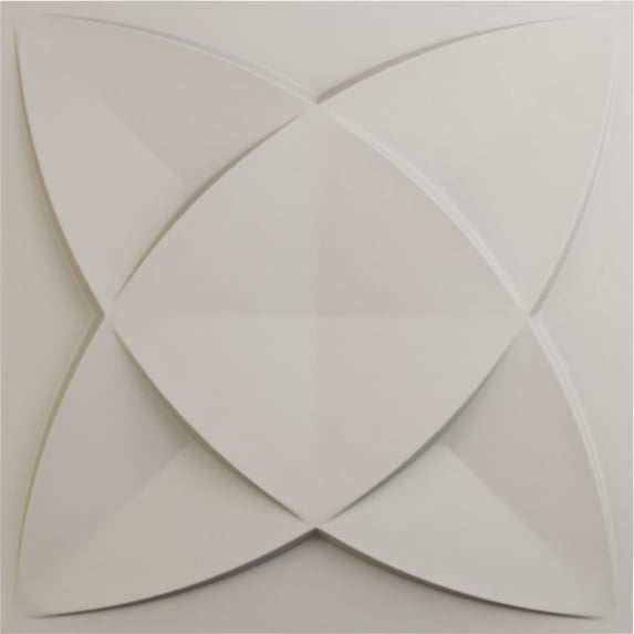 Ekena Millwork 19 5/8"W x 19 5/8"H Speedwell EnduraWall Decorative 3D Wall Panel, UltraCover Satin Blossom White (12-Pack for 32.04 Sq. Ft.)