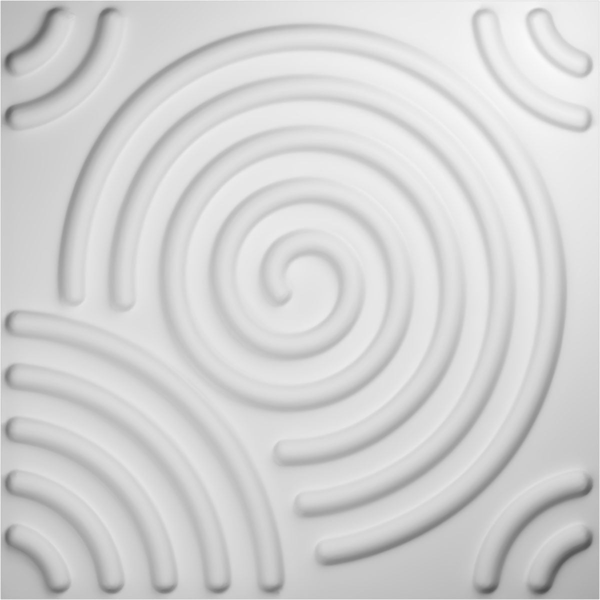 White Textured PVC 3D Decorative Wall Panels, 19.63" x 19.63"