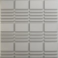thumbnail image 1 of Ekena Millwork 19 5/8"W x 19 5/8"H Stacked EnduraWall Decorative 3D Wall Panel, Textured Metallic Silver (Covers 2.67 Sq. Ft.), 1 of 6