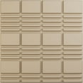 thumbnail image 1 of Ekena Millwork 19 5/8"W x 19 5/8"H Stacked EnduraWall Decorative 3D Wall Panel, UltraCover Satin Smokey Beige (12-Pack for 32.04 Sq. Ft.), 1 of 6