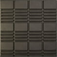 thumbnail image 1 of Ekena Millwork 19 5/8"W x 19 5/8"H Stacked EnduraWall Decorative 3D Wall Panel, Universal Aged Metallic Weathered Steel (12-Pack for 32.04 Sq. Ft.), 1 of 6