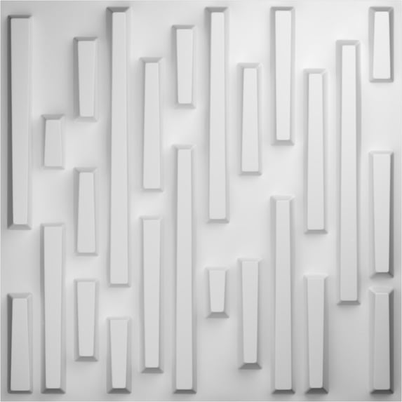 Ekena Millwork 19 5/8"W x 19 5/8"H Staggered Brick EnduraWall Decorative 3D Wall Panel (12-Pack for 32.1 Sq. Ft.)
