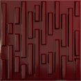 thumbnail image 1 of Ekena Millwork 19 5/8"W x 19 5/8"H Staggered Brick EnduraWall Decorative 3D Wall Panel, Gloss Merlot (12-Pack for 32.04 Sq. Ft.), 1 of 6