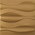 thumbnail image 1 of Ekena Millwork 19 5/8"W x 19 5/8"H Thompson EnduraWall Decorative 3D Wall Panel, Bright Coat Gold (12-Pack for 32.04 Sq. Ft.), 1 of 6