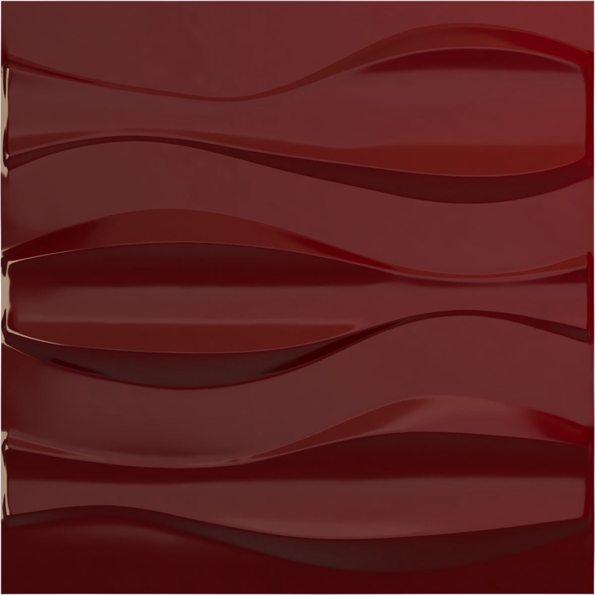 Ekena Millwork 19 5/8"W x 19 5/8"H Thompson EnduraWall Decorative 3D Wall Panel, Gloss Merlot (Covers 2.67 Sq. Ft.)