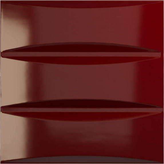 Ekena Millwork 19 5/8"W x 19 5/8"H Traditional EnduraWall Decorative 3D Wall Panel, Gloss Merlot (12-Pack for 32.04 Sq. Ft.)
