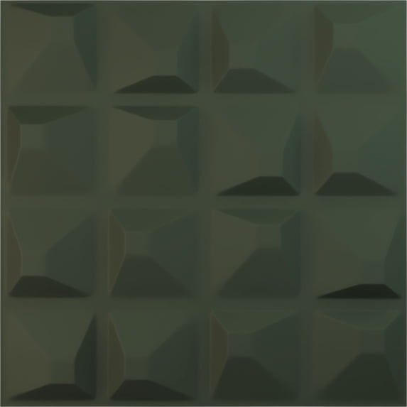 Ekena Millwork 19 5/8"W x 19 5/8"H Tristan EnduraWall Decorative 3D Wall Panel, UltraCover Satin Hunt Club Green (Covers 2.67 Sq. Ft.)