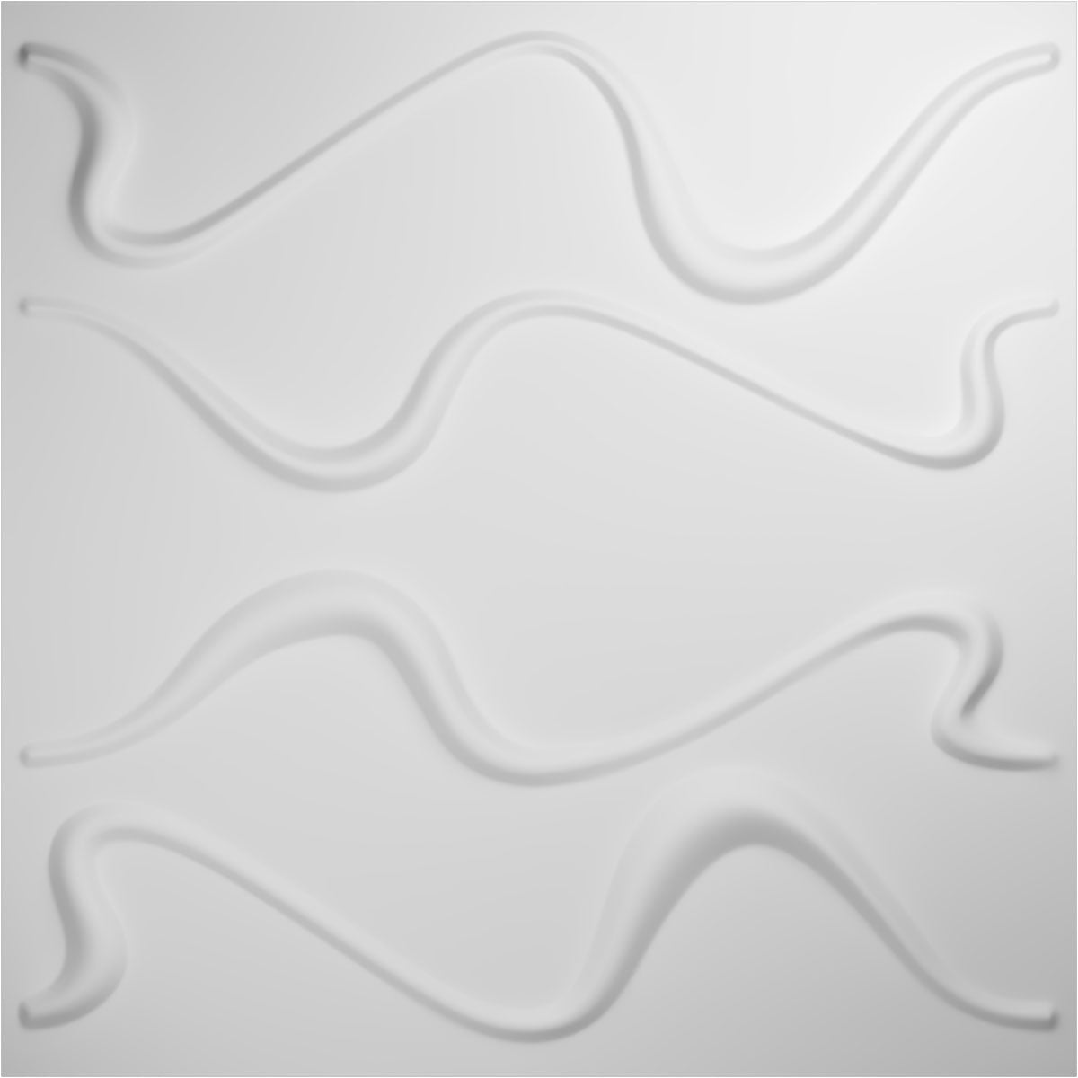 White Textured PVC 3D Decorative Wall Panel 19.63" x 19.63"