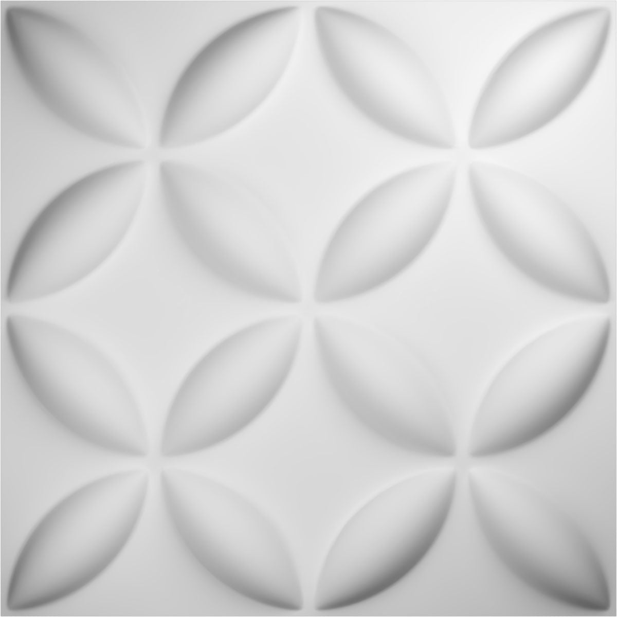White 19.63" Textured 3D PVC Wall Panel