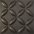 thumbnail image 1 of Ekena Millwork 19 5/8"W x 19 5/8"H Wallflower EnduraWall Decorative 3D Wall Panel, Universal Aged Metallic Weathered Steel (Covers 2.67 Sq. Ft.), 1 of 6