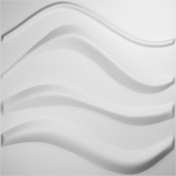 Ekena Millwork 19 5/8"W x 19 5/8"H Wave EnduraWall Decorative 3D Wall Panel (20-Pack for 53.49 Sq. Ft.)