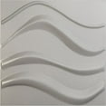 thumbnail image 1 of Ekena Millwork 19 5/8"W x 19 5/8"H Wave EnduraWall Decorative 3D Wall Panel, Textured Metallic Silver (12-Pack for 32.04 Sq. Ft.), 1 of 6