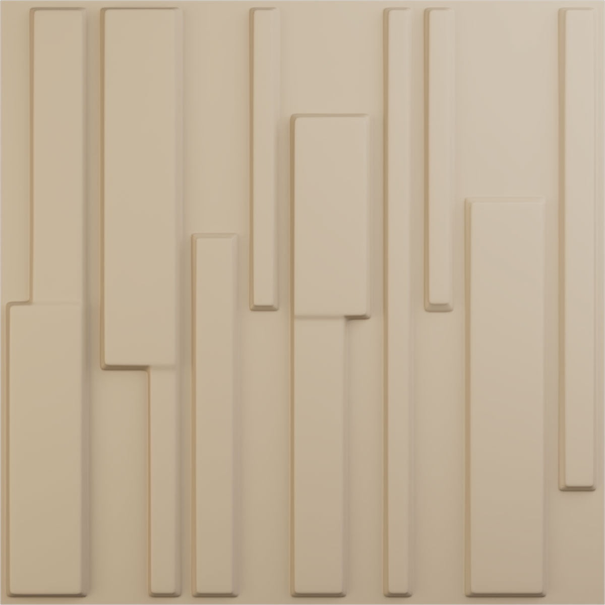 Ekena Millwork 19 5/8"W x 19 5/8"H Wigan EnduraWall Decorative 3D Wall Panel, UltraCover Satin Smokey Beige (Covers 2.67 Sq. Ft.)