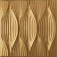 thumbnail image 1 of Ekena Millwork 19 5/8"W x 19 5/8"H Willow EnduraWall Decorative 3D Wall Panel, Bright Coat Gold (Covers 2.67 Sq. Ft.), 1 of 6