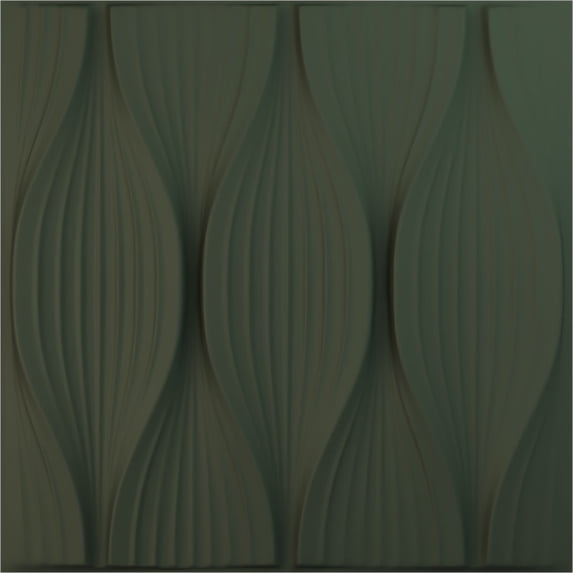 Ekena Millwork 19 5/8"W x 19 5/8"H Willow EnduraWall Decorative 3D Wall Panel, UltraCover Satin Hunt Club Green (12-Pack for 32.04 Sq. Ft.)
