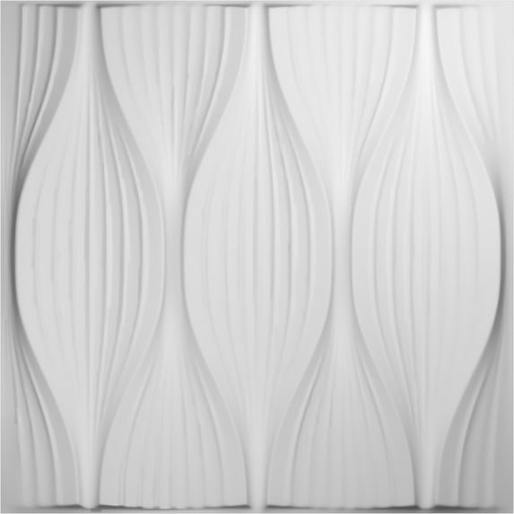 Ekena Millwork 19 5/8"W x 19 5/8"H Willow EnduraWall Decorative 3D Wall Panel, White, (50-Pack for 133.73 Sq. Ft.)