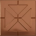 thumbnail image 1 of Ekena Millwork 19 5/8"W x 19 5/8"H Xander EnduraWall Decorative 3D Wall Panel, Bright Coat Copper (12-Pack for 32.04 Sq. Ft.), 1 of 6