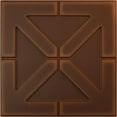 thumbnail image 1 of Ekena Millwork 19 5/8"W x 19 5/8"H Xander EnduraWall Decorative 3D Wall Panel, Universal Aged Metallic Rust (12-Pack for 32.04 Sq. Ft.), 1 of 6